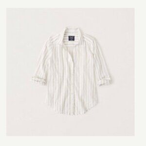 Abercrombie & Fitch Crinkle Button-Down Shirt - XS